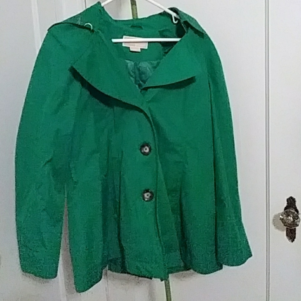 Bright Green Michael Kors Waterproof Trench